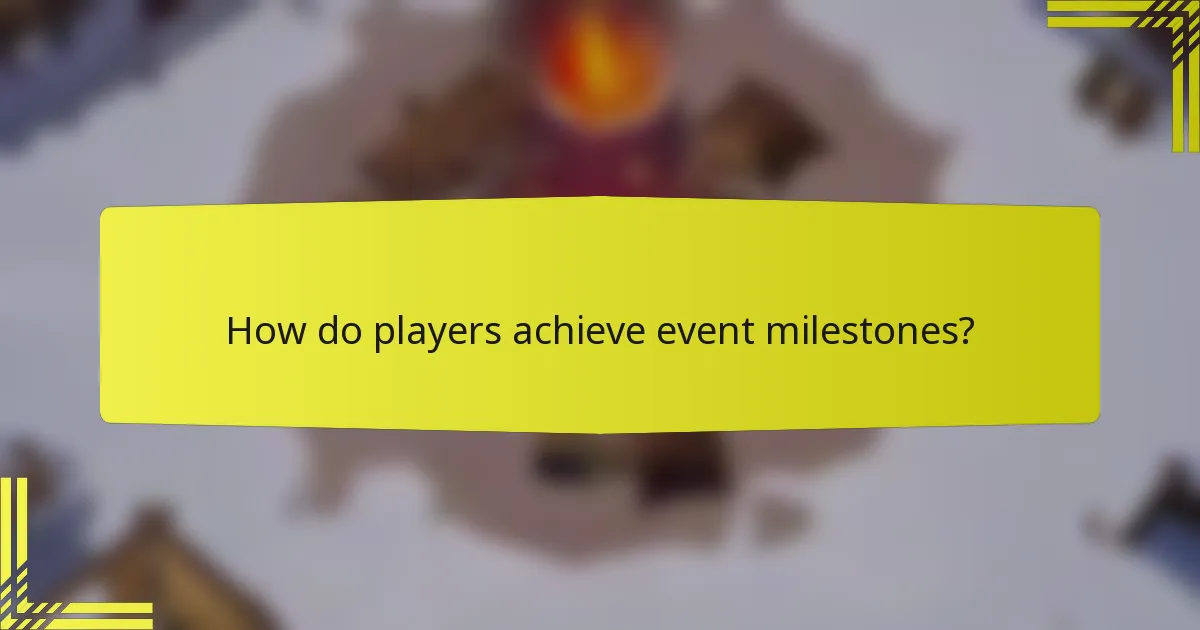 How do players achieve event milestones?